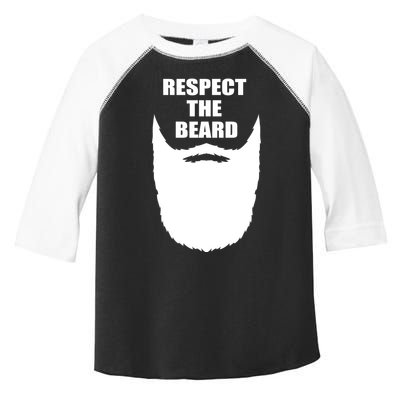 Respect The Beard Funny Bearded Toddler Fine Jersey T-Shirt