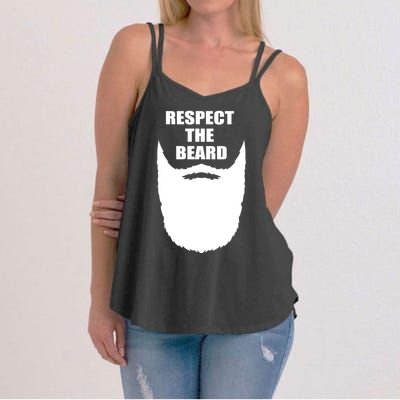 Respect The Beard Funny Bearded Women's Strappy Tank