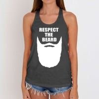 Respect The Beard Funny Bearded Women's Knotted Racerback Tank