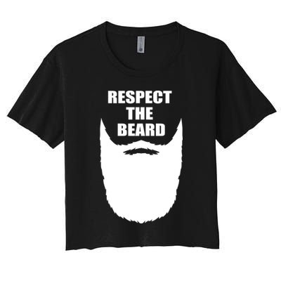 Respect The Beard Funny Bearded Crop Top