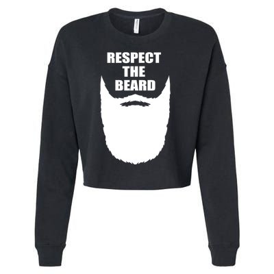 Respect The Beard Funny Bearded Cropped Pullover Crew