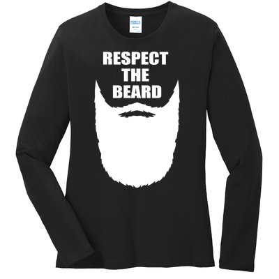 Respect The Beard Funny Bearded Ladies Long Sleeve Shirt