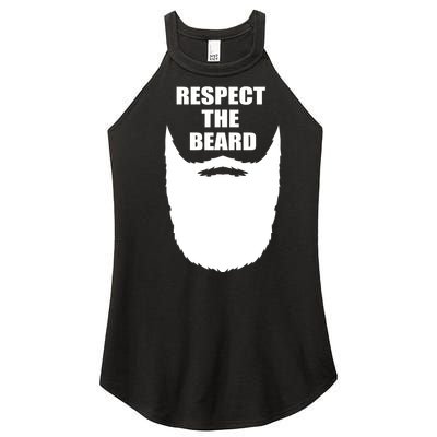 Respect The Beard Funny Bearded Women’s Perfect Tri Rocker Tank