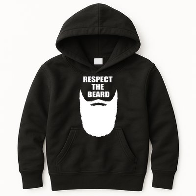 Respect The Beard Funny Bearded Kids Hoodie