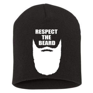 Respect The Beard Funny Bearded Short Acrylic Beanie