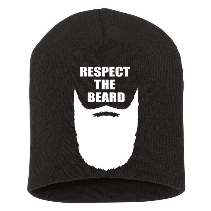 Respect The Beard Funny Bearded Short Acrylic Beanie