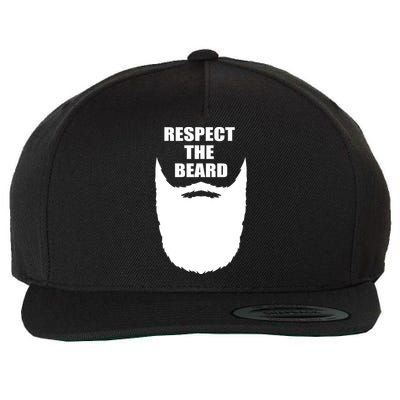 Respect The Beard Funny Bearded Wool Snapback Cap