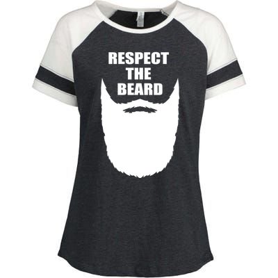 Respect The Beard Funny Bearded Enza Ladies Jersey Colorblock Tee