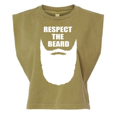 Respect The Beard Funny Bearded Garment-Dyed Women's Muscle Tee