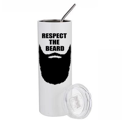 Respect The Beard Funny Bearded Stainless Steel Tumbler