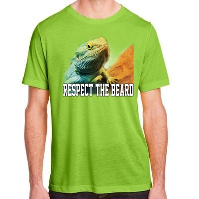 Respect The Beard Funny Bearded Dragon Adult ChromaSoft Performance T-Shirt