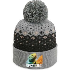 Respect The Beard Funny Bearded Dragon The Baniff Cuffed Pom Beanie