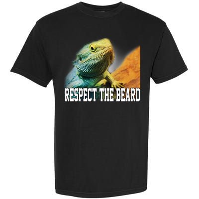 Respect The Beard Funny Bearded Dragon Garment-Dyed Heavyweight T-Shirt