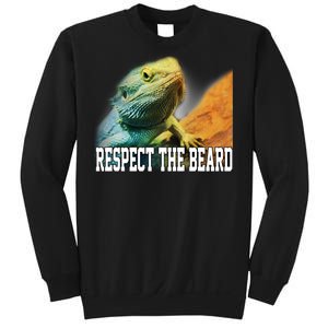 Respect The Beard Funny Bearded Dragon Sweatshirt