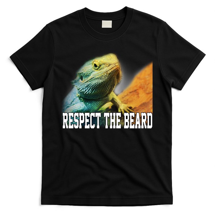Respect The Beard Funny Bearded Dragon T-Shirt
