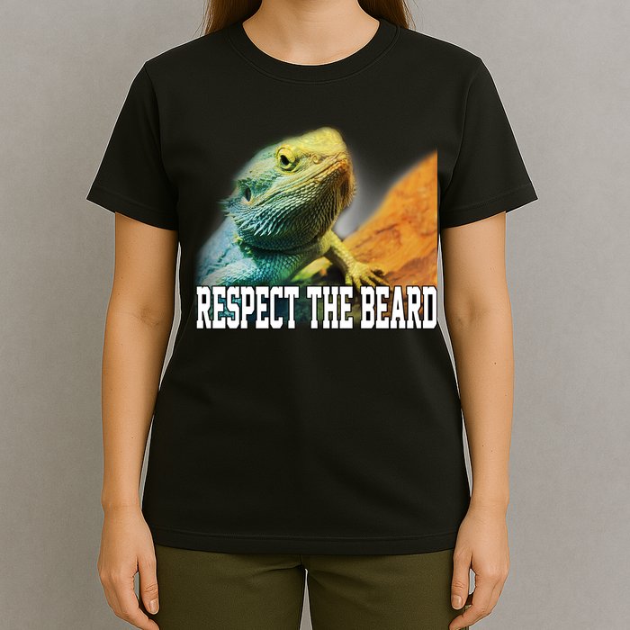 Respect The Beard Funny Bearded Dragon T-Shirt