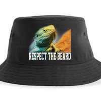 Respect The Beard Funny Bearded Dragon Sustainable Bucket Hat