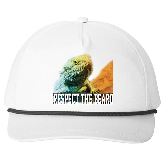 Respect The Beard Funny Bearded Dragon Snapback Five-Panel Rope Hat