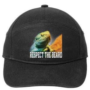 Respect The Beard Funny Bearded Dragon 7-Panel Snapback Hat