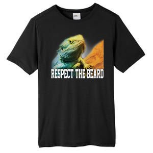 Respect The Beard Funny Bearded Dragon Tall Fusion ChromaSoft Performance T-Shirt