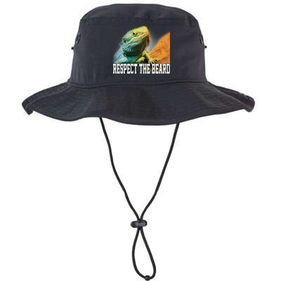 Respect The Beard Funny Bearded Dragon Bucket Hat