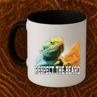 Respect The Beard Funny Bearded Dragon Mug