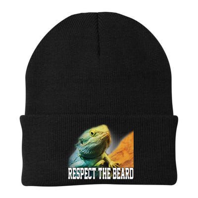 Respect The Beard Funny Bearded Dragon Beanie