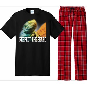 Respect The Beard Funny Bearded Dragon Pajama Set