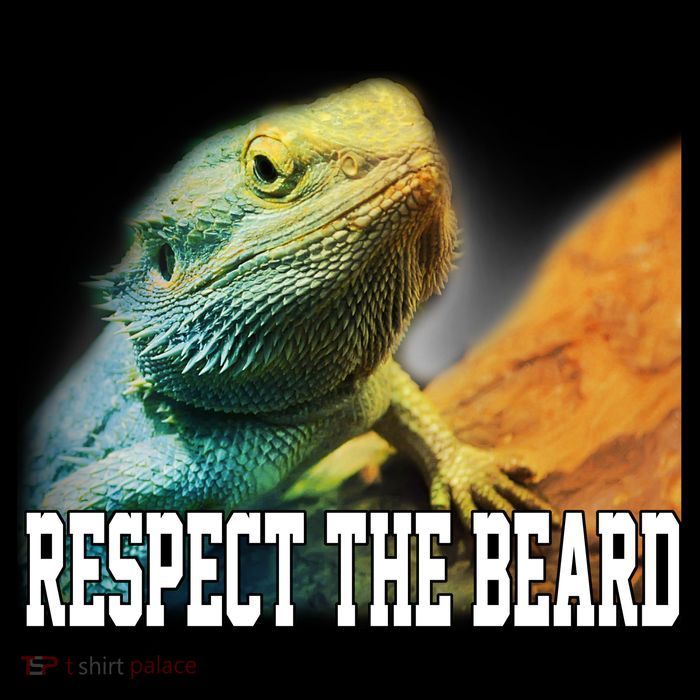 Respect The Beard Funny Bearded Dragon Mousepad