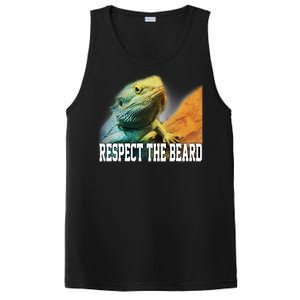 Respect The Beard Funny Bearded Dragon PosiCharge Competitor Tank