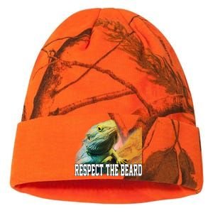 Respect The Beard Funny Bearded Dragon Kati Licensed 12" Camo Beanie