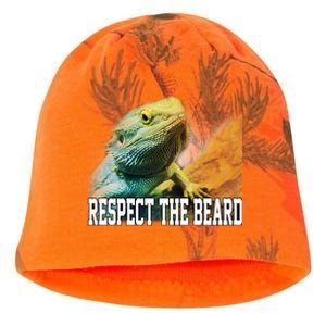 Respect The Beard Funny Bearded Dragon Kati - Camo Knit Beanie