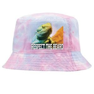 Respect The Beard Funny Bearded Dragon Tie-Dyed Bucket Hat