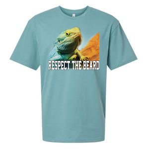 Respect The Beard Funny Bearded Dragon Sueded Cloud Jersey T-Shirt