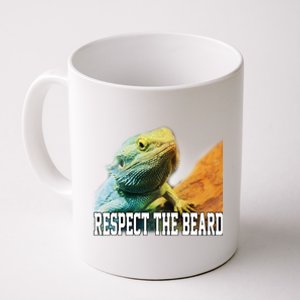 Respect The Beard Funny Bearded Dragon Coffee Mug