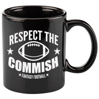 Respect The Commish Fantasy Football 11oz C Handle Ceramic Mug