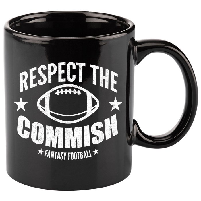 Respect The Commish Fantasy Football 11oz C Handle Ceramic Mug