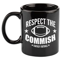 Respect The Commish Fantasy Football 11oz C Handle Ceramic Mug