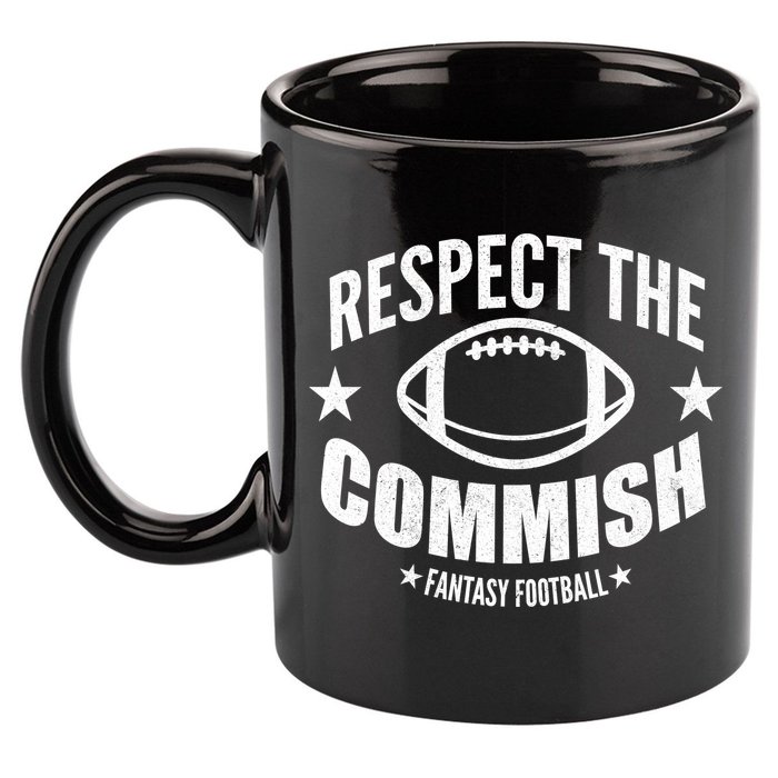 Respect The Commish Fantasy Football 11oz C Handle Ceramic Mug