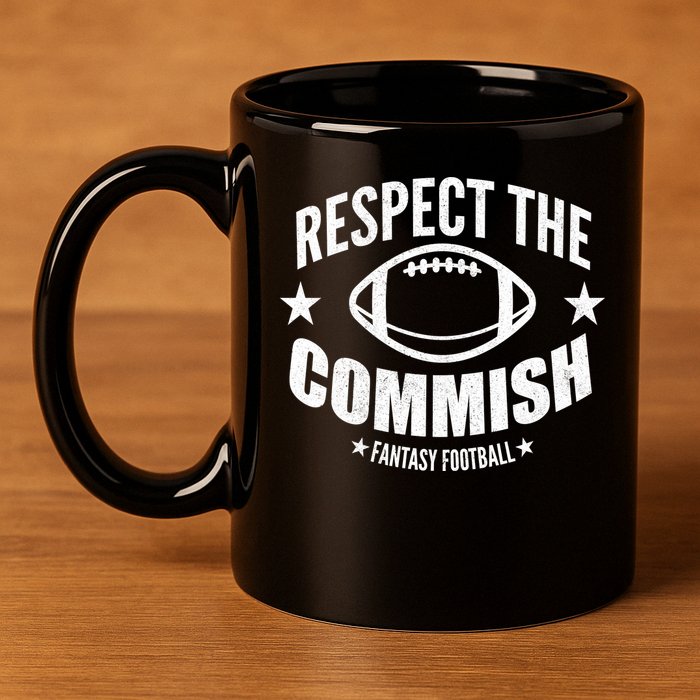Respect The Commish Fantasy Football 11oz C Handle Ceramic Mug