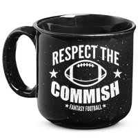 Respect The Commish Fantasy Football 15oz Campfire Ceramic Mug