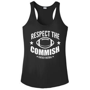 Respect The Commish Fantasy Football Ladies PosiCharge Competitor Racerback Tank