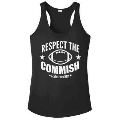 Respect The Commish Fantasy Football Ladies PosiCharge Competitor Racerback Tank