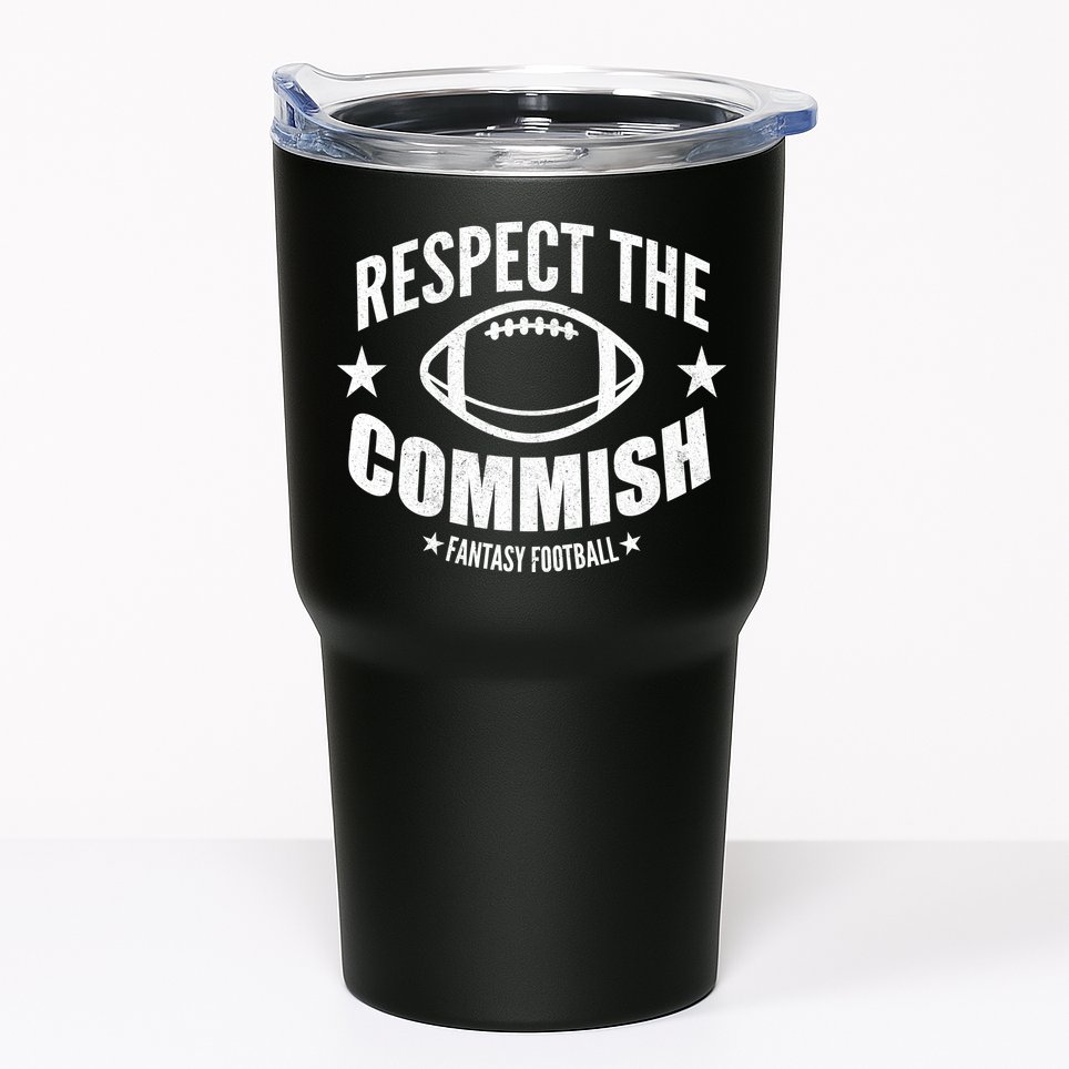 Respect The Commish Fantasy Football Tumbler