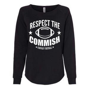 Respect The Commish Fantasy Football Womens California Wash Sweatshirt