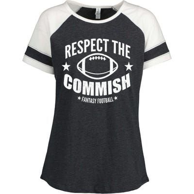 Respect The Commish Fantasy Football Enza Ladies Jersey Colorblock Tee