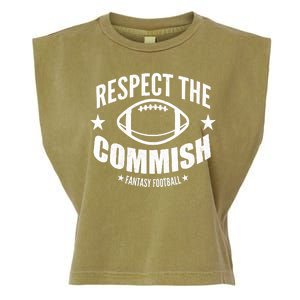 Respect The Commish Fantasy Football Garment-Dyed Women's Muscle Tee