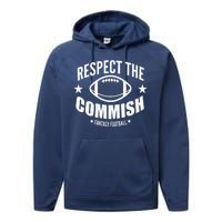 Respect The Commish Fantasy Football Performance Fleece Hoodie