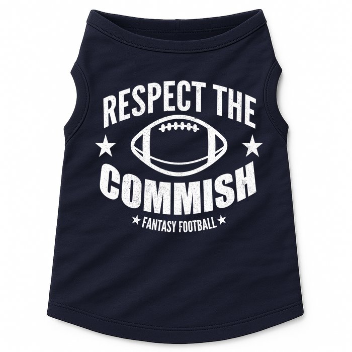 Respect The Commish Fantasy Football Doggie Tank