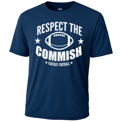 Respect The Commish Fantasy Football Cooling Performance Crew T-Shirt